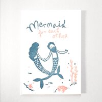 Mermaids love card