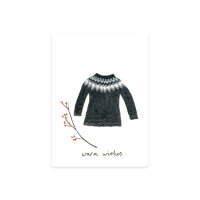 Minikarte Winter &quot;warm wishes&quot;