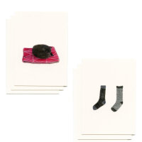 Set Minikarten mit Kuvert Katze & Socken