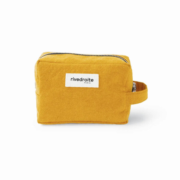 Easy Make-up Pouch "Tournelles Mustard" I Rive Droite